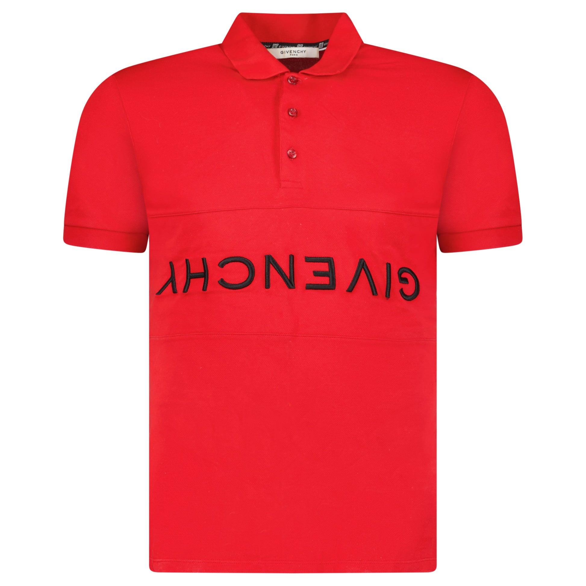 GIVENCHY RED POLO - MEDIUM (Fits S) - Affluent ArchivesUsed HIGH END DESIGNER CLOTHING