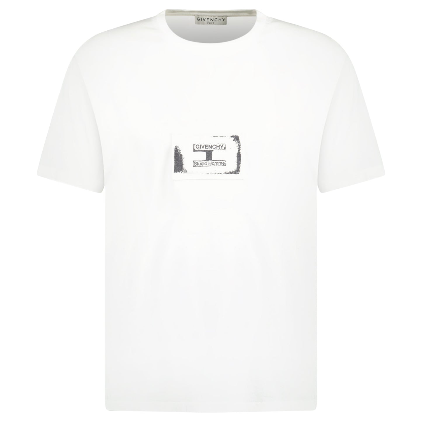 GIVENCHY WHITE LOGO T SHIRT - SMALL (Fits M) - affluentarchivesUsed HIGH END DESIGNER CLOTHING