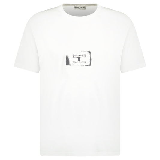 GIVENCHY WHITE LOGO T SHIRT - SMALL (Fits M) - affluentarchivesUsed HIGH END DESIGNER CLOTHING