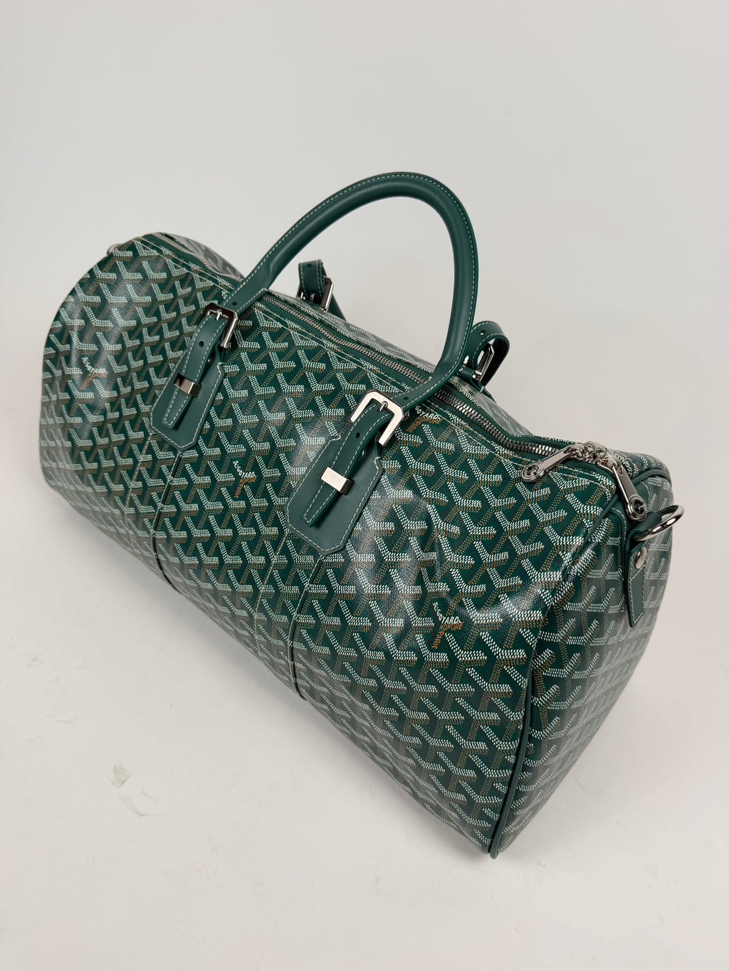GOYARD BOSTON 45 GREEN BAG | PRE OWNED - Affluent ArchivesUsed HIGH END DESIGNER CLOTHING