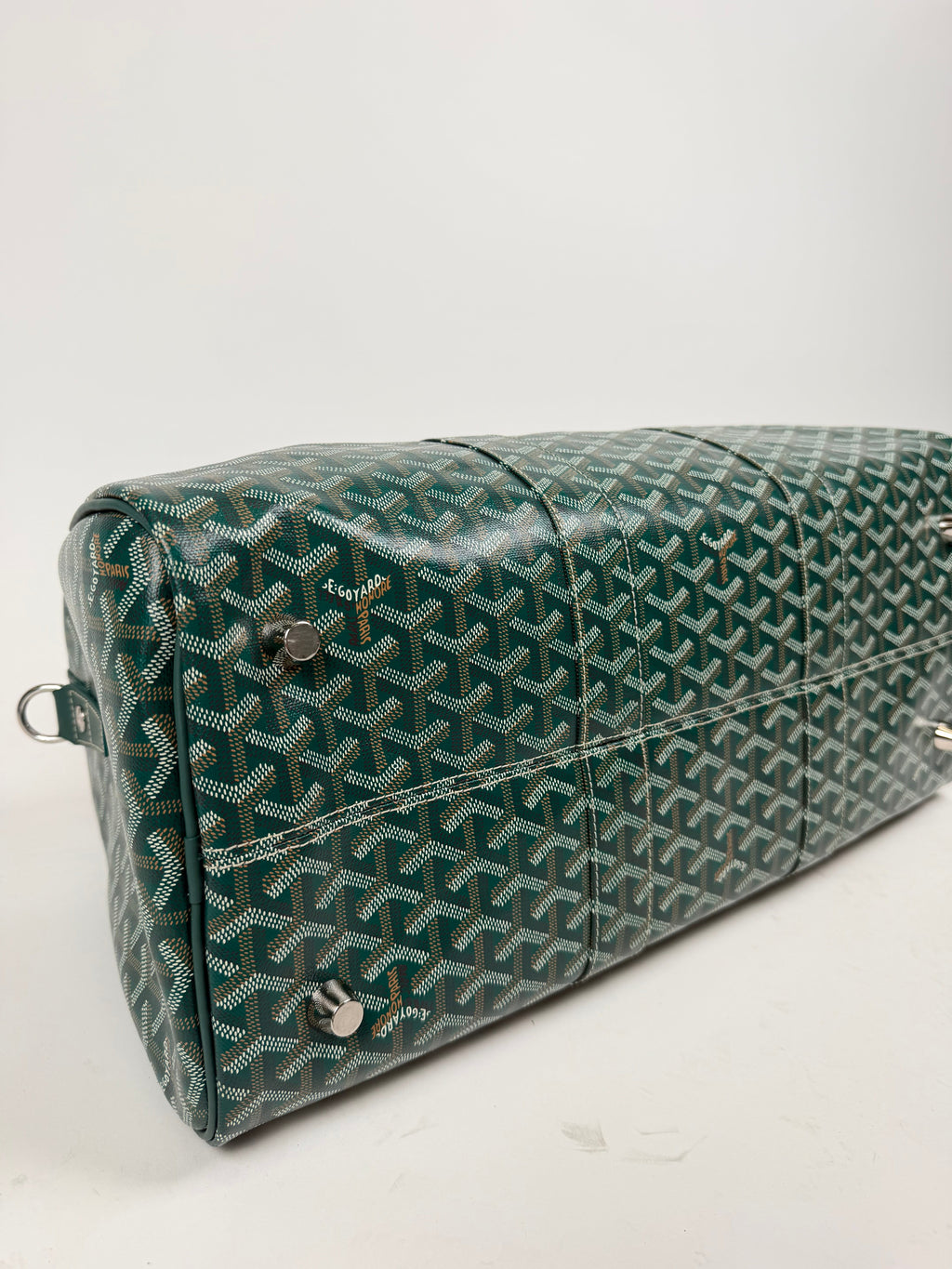 GOYARD BOSTON 45 GREEN BAG | PRE OWNED - Affluent ArchivesUsed HIGH END DESIGNER CLOTHING