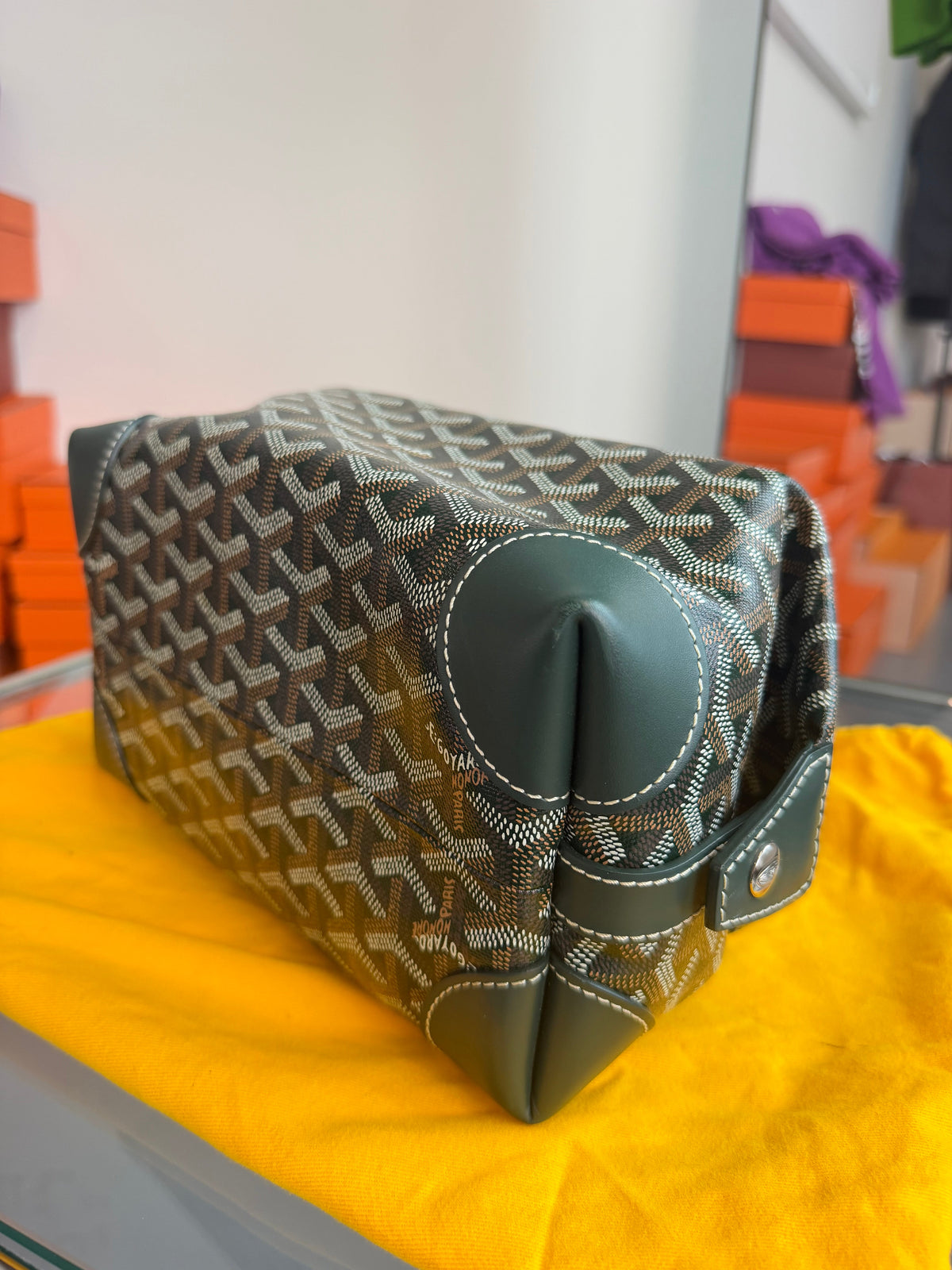 GOYARD BOWLING 25 GREEN LE JARDIN COLLECTION | PRE OWNED - Affluent ArchivesUsed HIGH END DESIGNER CLOTHING