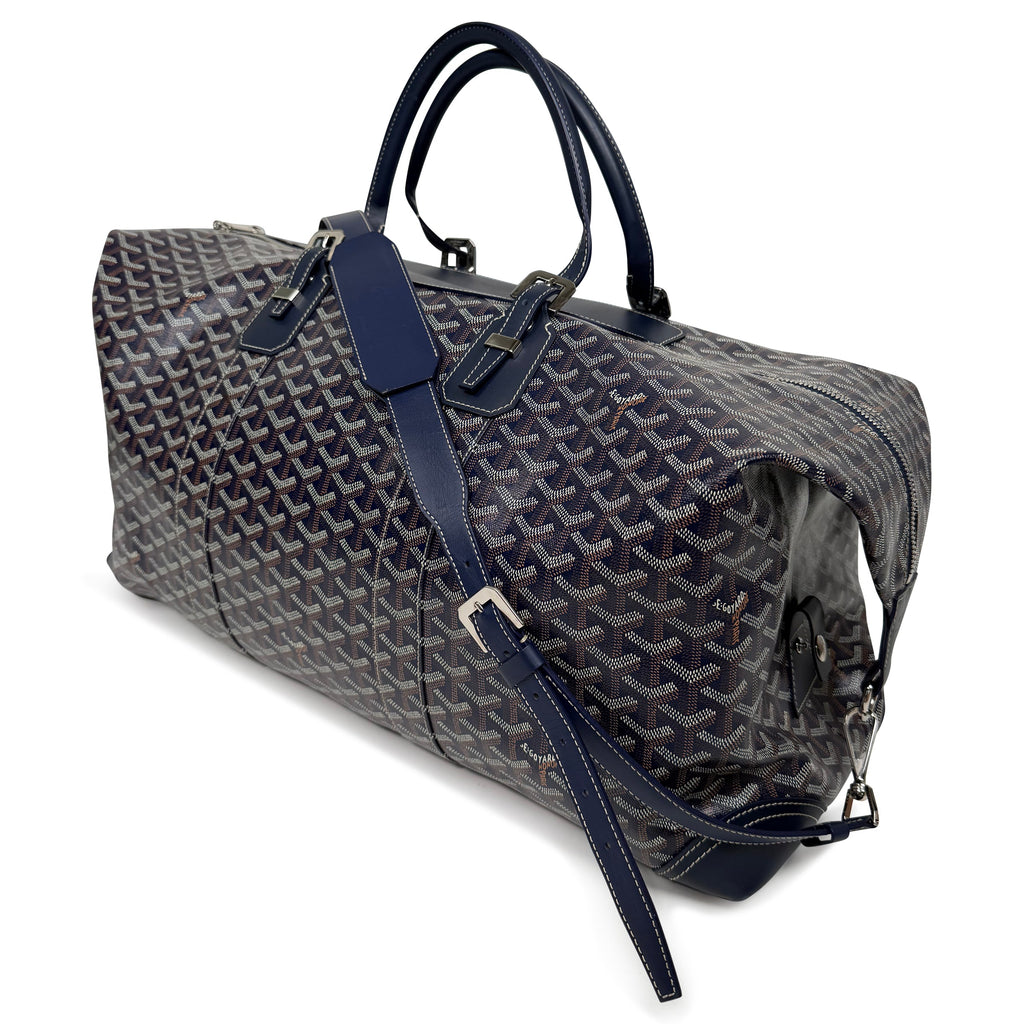 GOYARD BOWLING 55 NAVY BAG | PRE OWNED - Affluent ArchivesUsed HIGH END DESIGNER CLOTHING