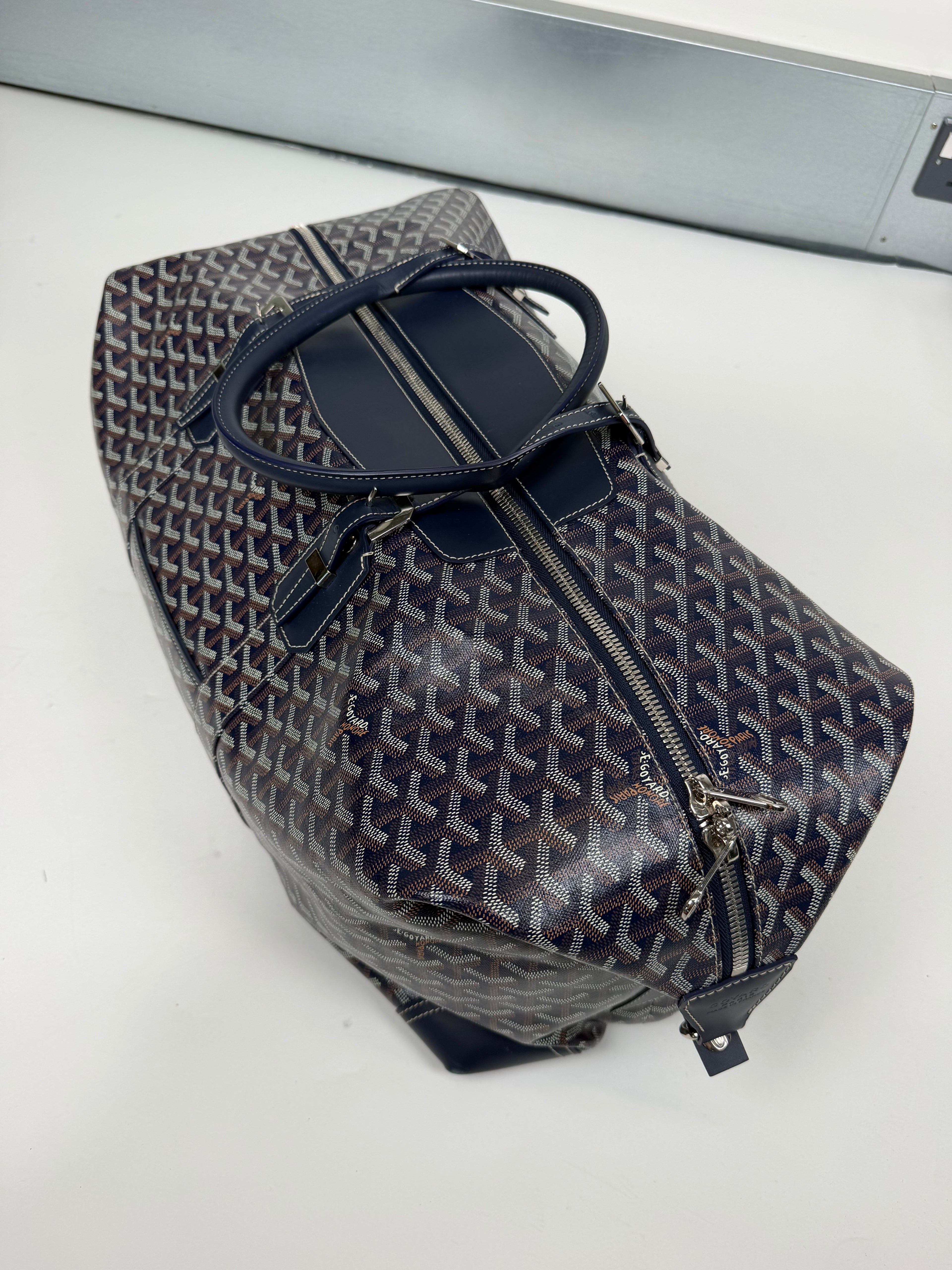 GOYARD BOWLING 55 NAVY BAG | PRE OWNED - Affluent ArchivesUsed HIGH END DESIGNER CLOTHING