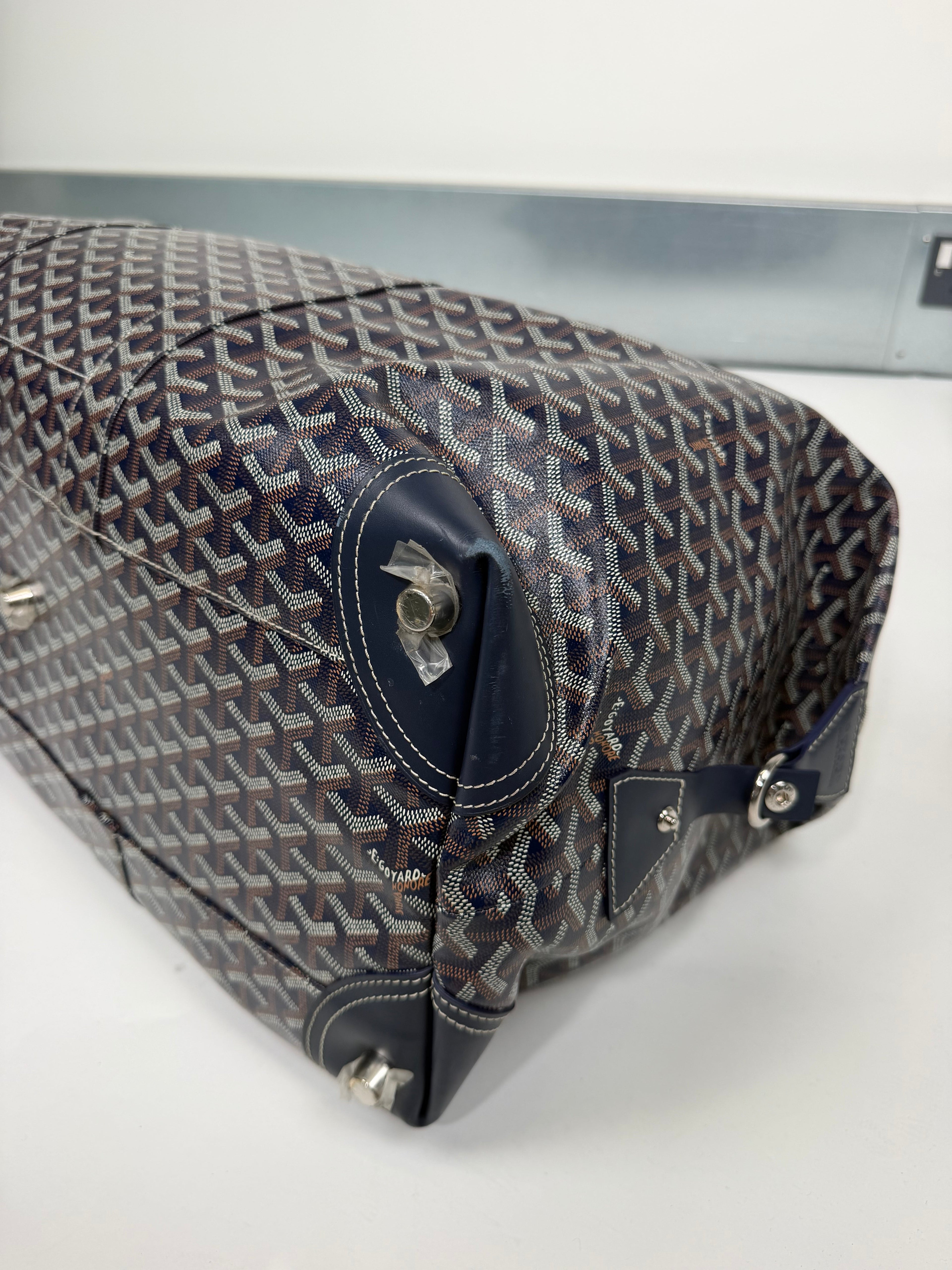 GOYARD BOWLING 55 NAVY BAG | PRE OWNED - Affluent ArchivesUsed HIGH END DESIGNER CLOTHING