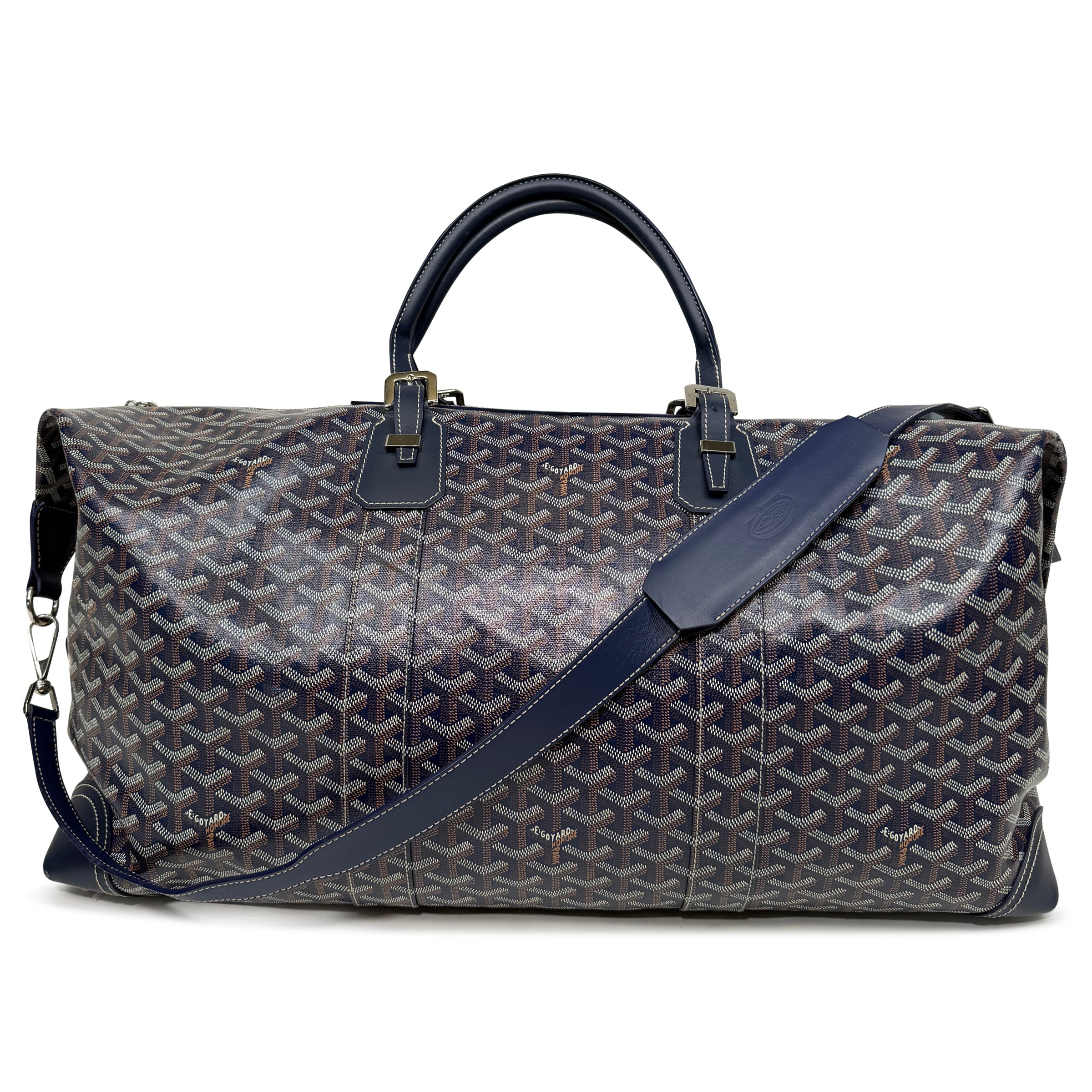 GOYARD BOWLING 55 NAVY BAG | PRE OWNED - Affluent ArchivesUsed HIGH END DESIGNER CLOTHING