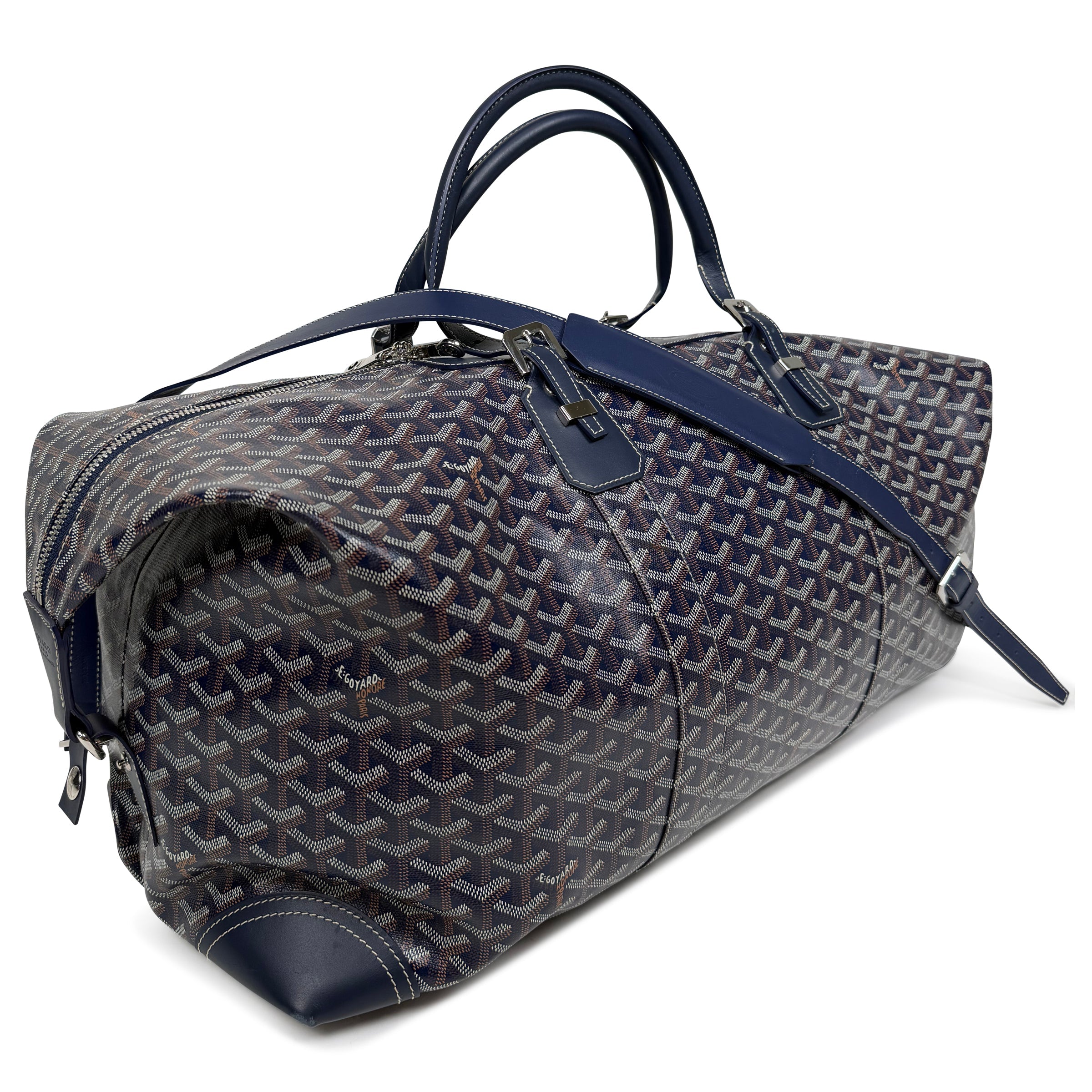 GOYARD BOWLING 55 NAVY BAG | PRE OWNED - Affluent ArchivesUsed HIGH END DESIGNER CLOTHING