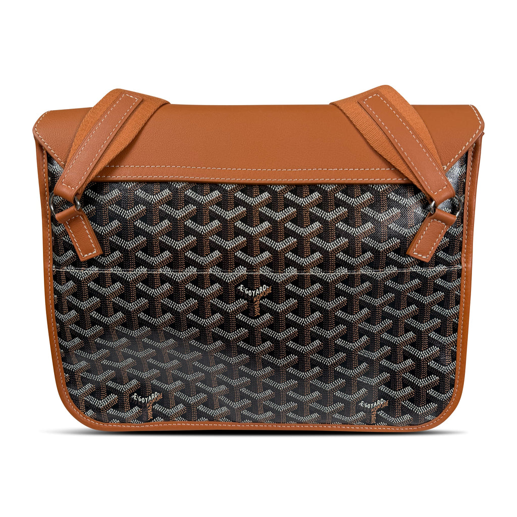 GOYARD COURSIER MESSENGER BAG TAN / BLACK - Affluent ArchivesUsed HIGH END DESIGNER CLOTHING