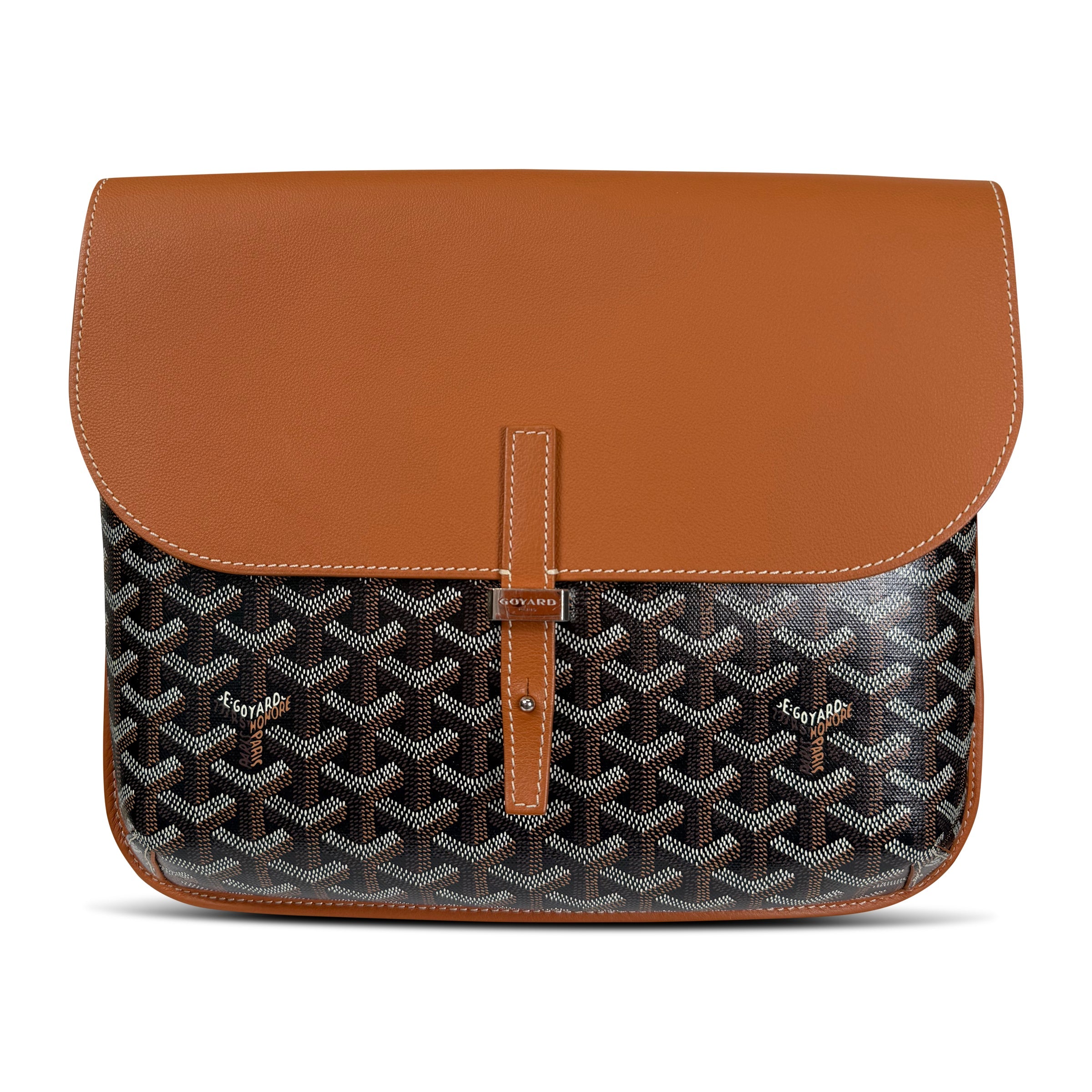 GOYARD COURSIER MESSENGER BAG TAN / BLACK - Affluent ArchivesUsed HIGH END DESIGNER CLOTHING