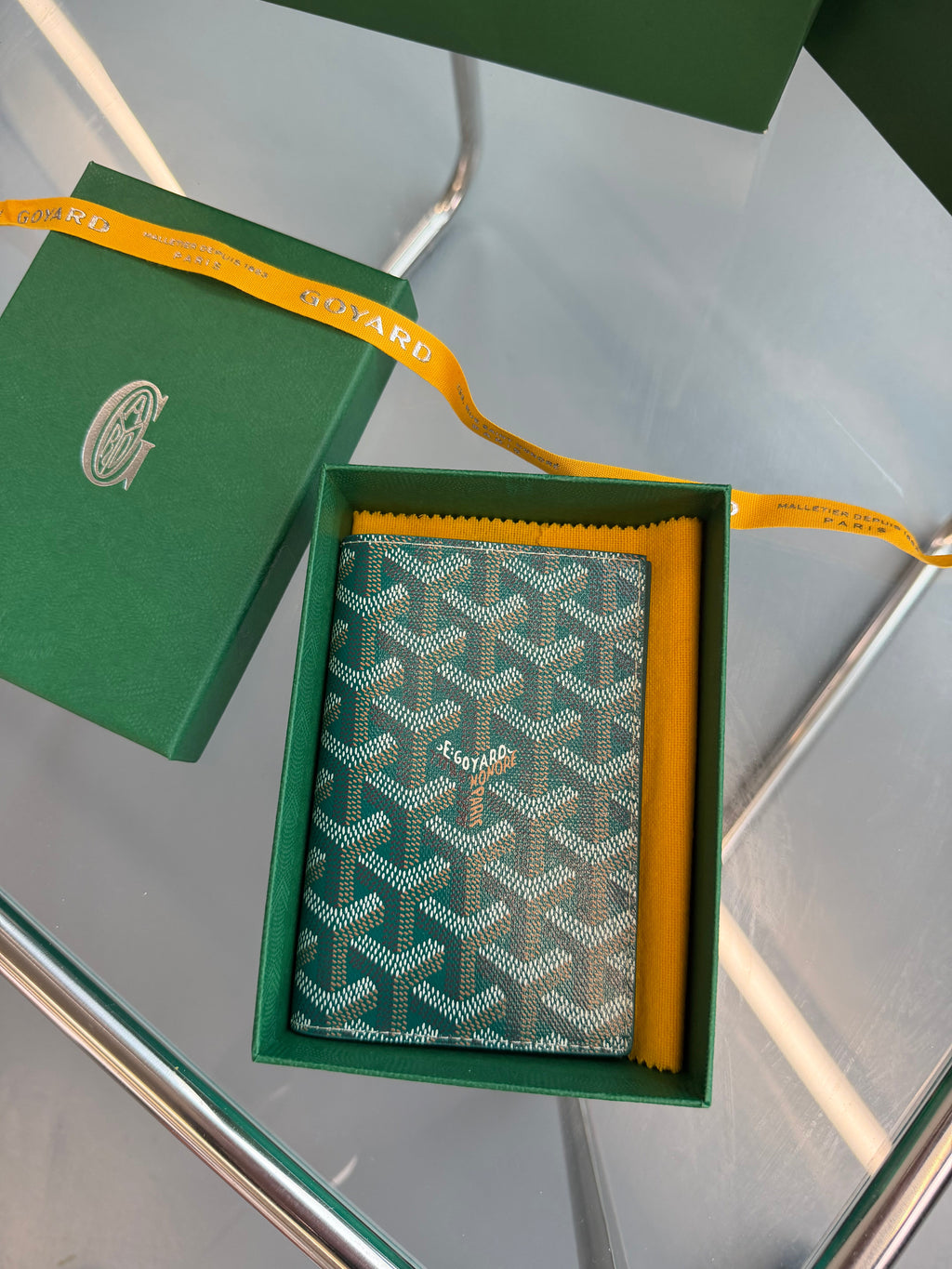 GOYARD GREEN PASSPORT HOLDER | NEW - Affluent ArchivesUsed HIGH END DESIGNER CLOTHING