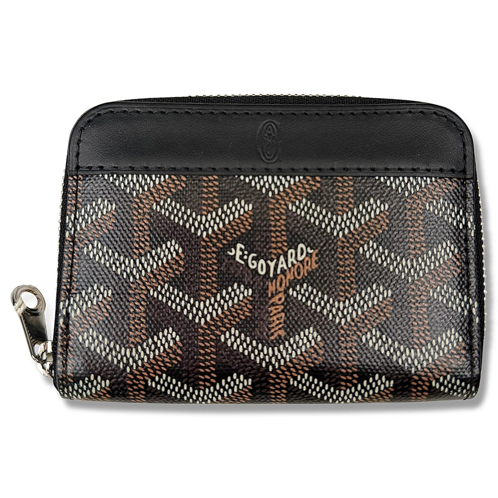 GOYARD MATIGNON ZIP WALLET BLACK / BEIGE | NEW - Affluent ArchivesUsed HIGH END DESIGNER CLOTHING