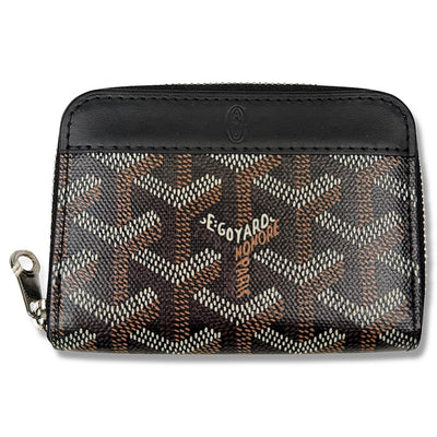 GOYARD MATIGNON ZIP WALLET BLACK / BEIGE | NEW - Affluent ArchivesUsed HIGH END DESIGNER CLOTHING