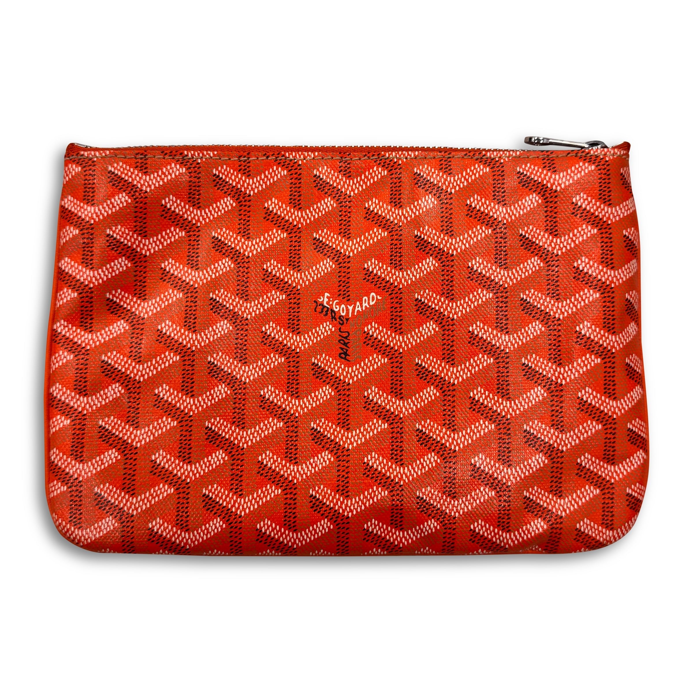 GOYARD POCHETTE SENAT ORANGE - 20cm x 15cm - Affluent ArchivesUsed HIGH END DESIGNER CLOTHING