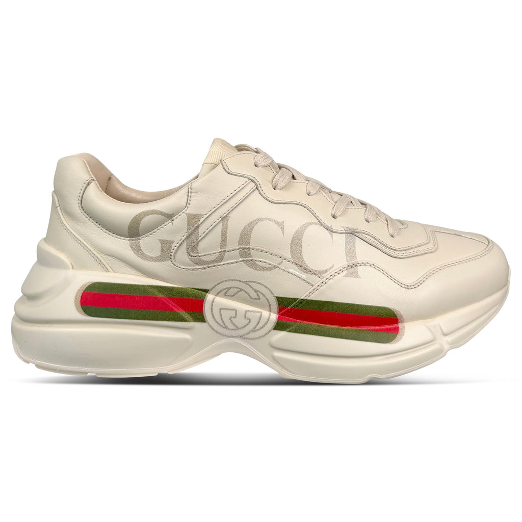 GUCCI BEGE RYTON TRAINER - UK 11 (44) | PRE OWNED - Affluent ArchivesUsed HIGH END DESIGNER CLOTHING