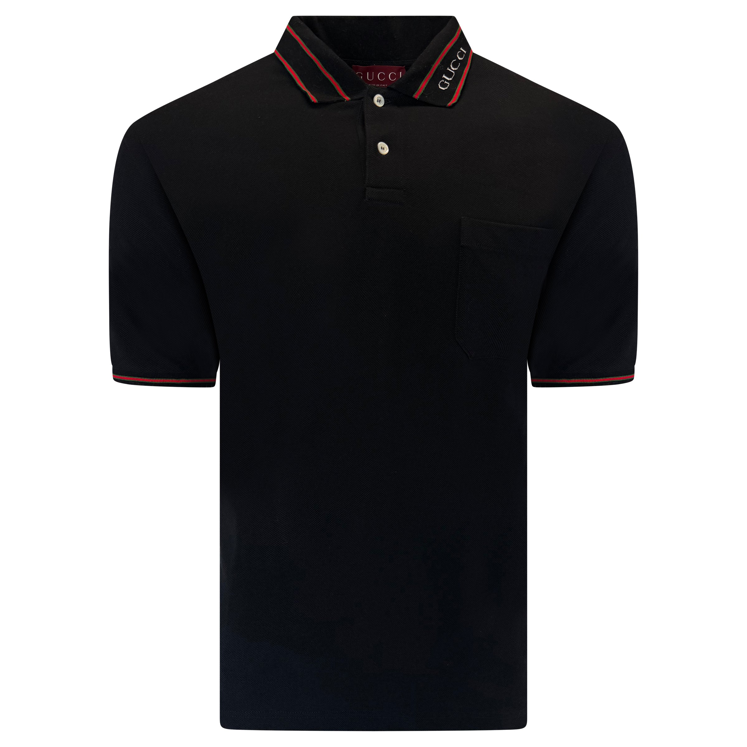 GUCCI BLACK POLO - MEDIUM | PRE OWNED - Affluent ArchivesUsed HIGH END DESIGNER CLOTHING