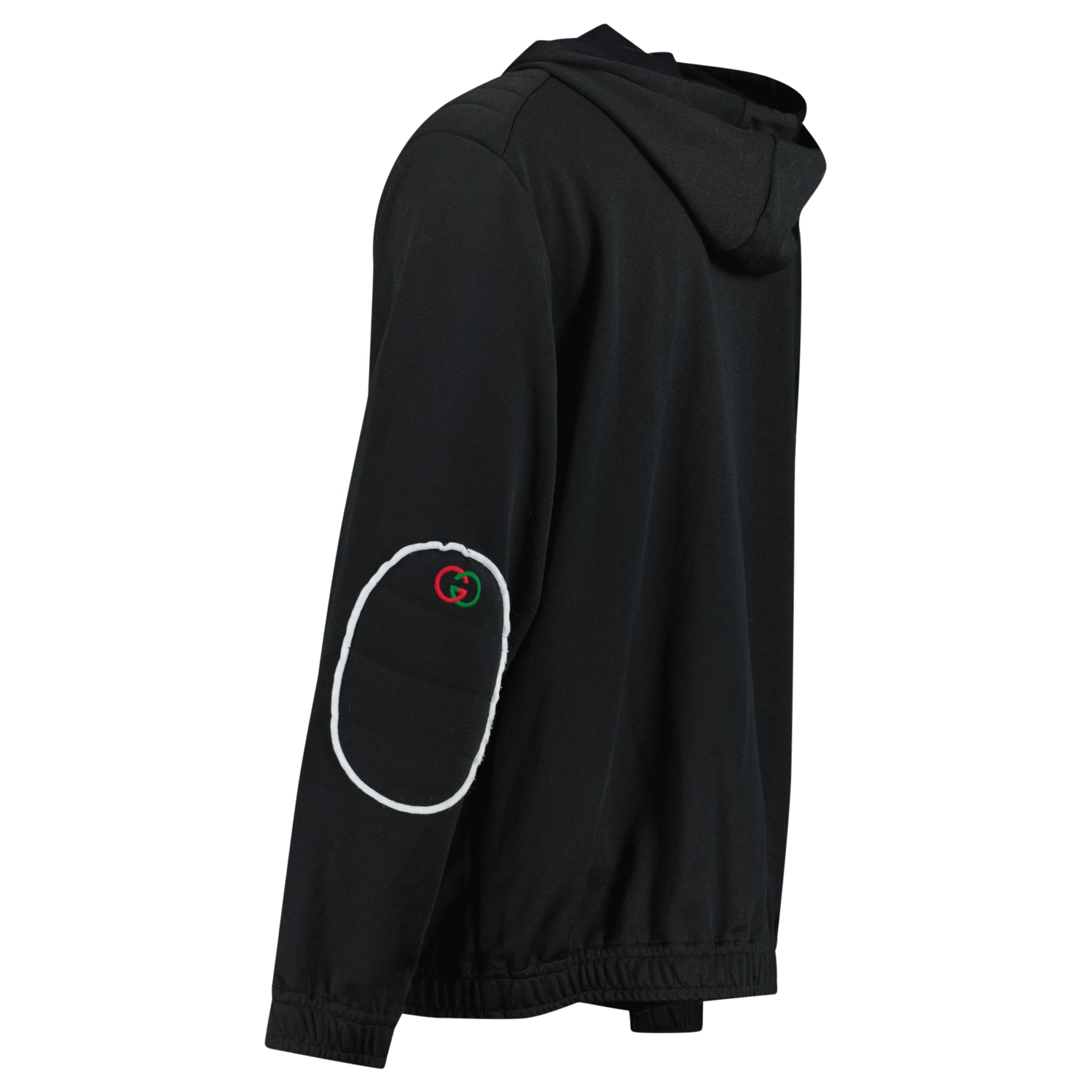 GUCCI BLACK TRACK JACKET - LARGE (Fits XL) | PRE OWNED - Affluent ArchivesUsed HIGH END DESIGNER CLOTHING