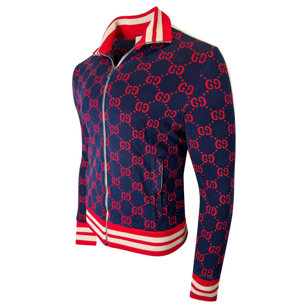 GUCCI GG JACQUARD TRACK JACKET - MEDIUM - Affluent ArchivesUsed HIGH END DESIGNER CLOTHING