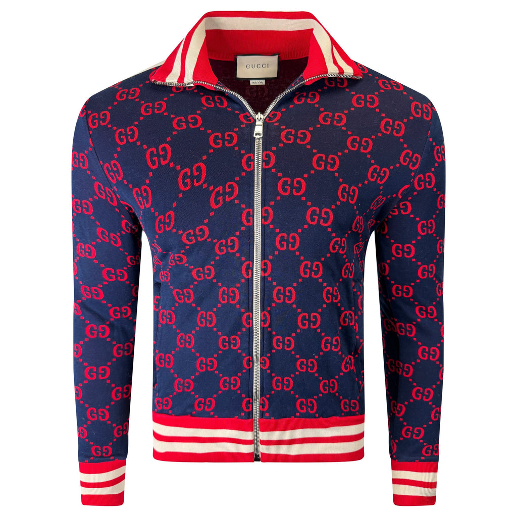 GUCCI GG JACQUARD TRACK JACKET - MEDIUM - Affluent ArchivesUsed HIGH END DESIGNER CLOTHING