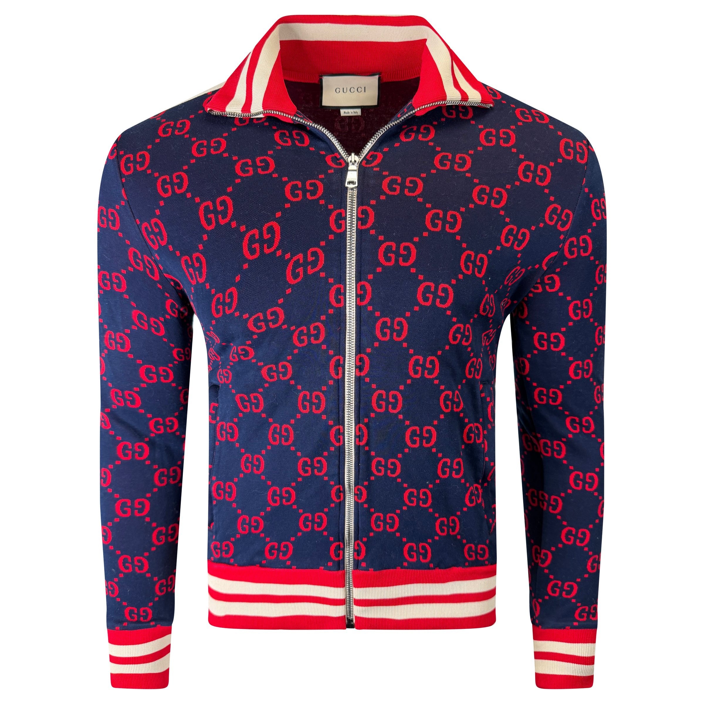 GUCCI GG JACQUARD TRACK JACKET - MEDIUM - Affluent ArchivesUsed HIGH END DESIGNER CLOTHING