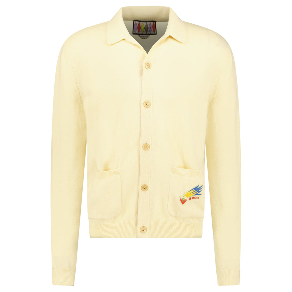 GUCCI GG KNITTED BEIGE CARDIGAN - MEDIUM - Affluent ArchivesUsed HIGH END DESIGNER CLOTHING