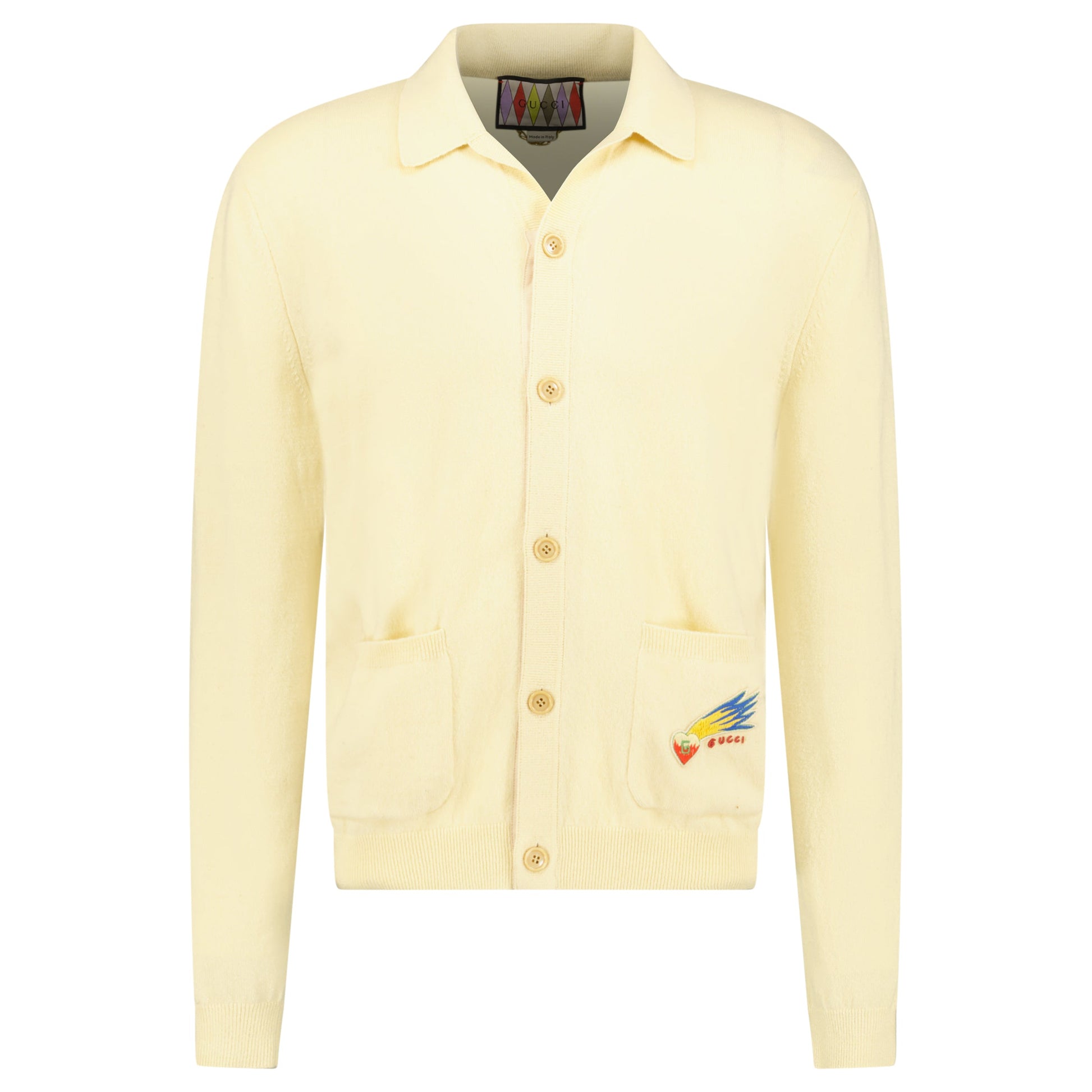 GUCCI GG KNITTED BEIGE CARDIGAN - MEDIUM - Affluent ArchivesUsed HIGH END DESIGNER CLOTHING