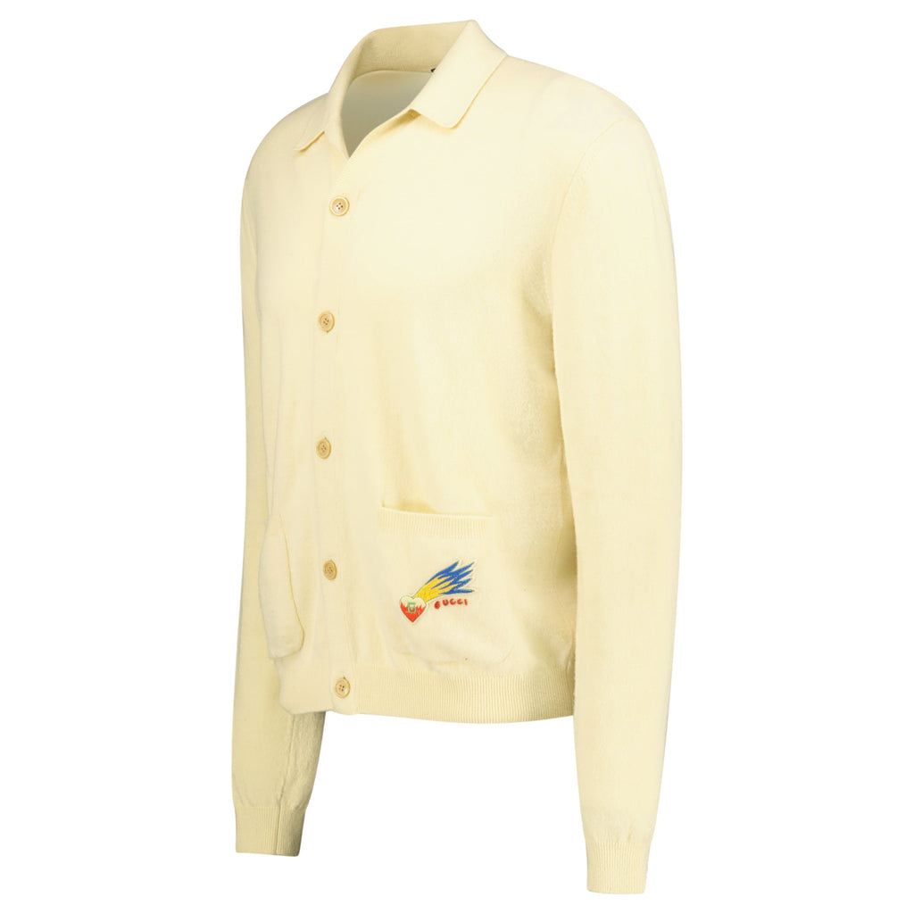 GUCCI GG KNITTED BEIGE CARDIGAN - MEDIUM - Affluent ArchivesUsed HIGH END DESIGNER CLOTHING