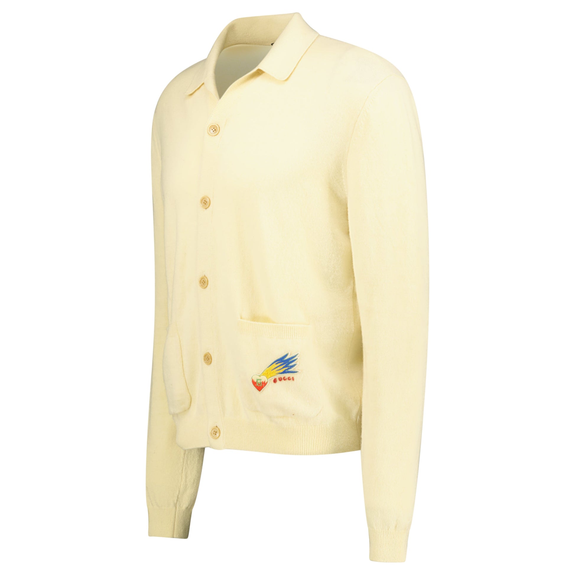 GUCCI GG KNITTED BEIGE CARDIGAN - MEDIUM - Affluent ArchivesUsed HIGH END DESIGNER CLOTHING