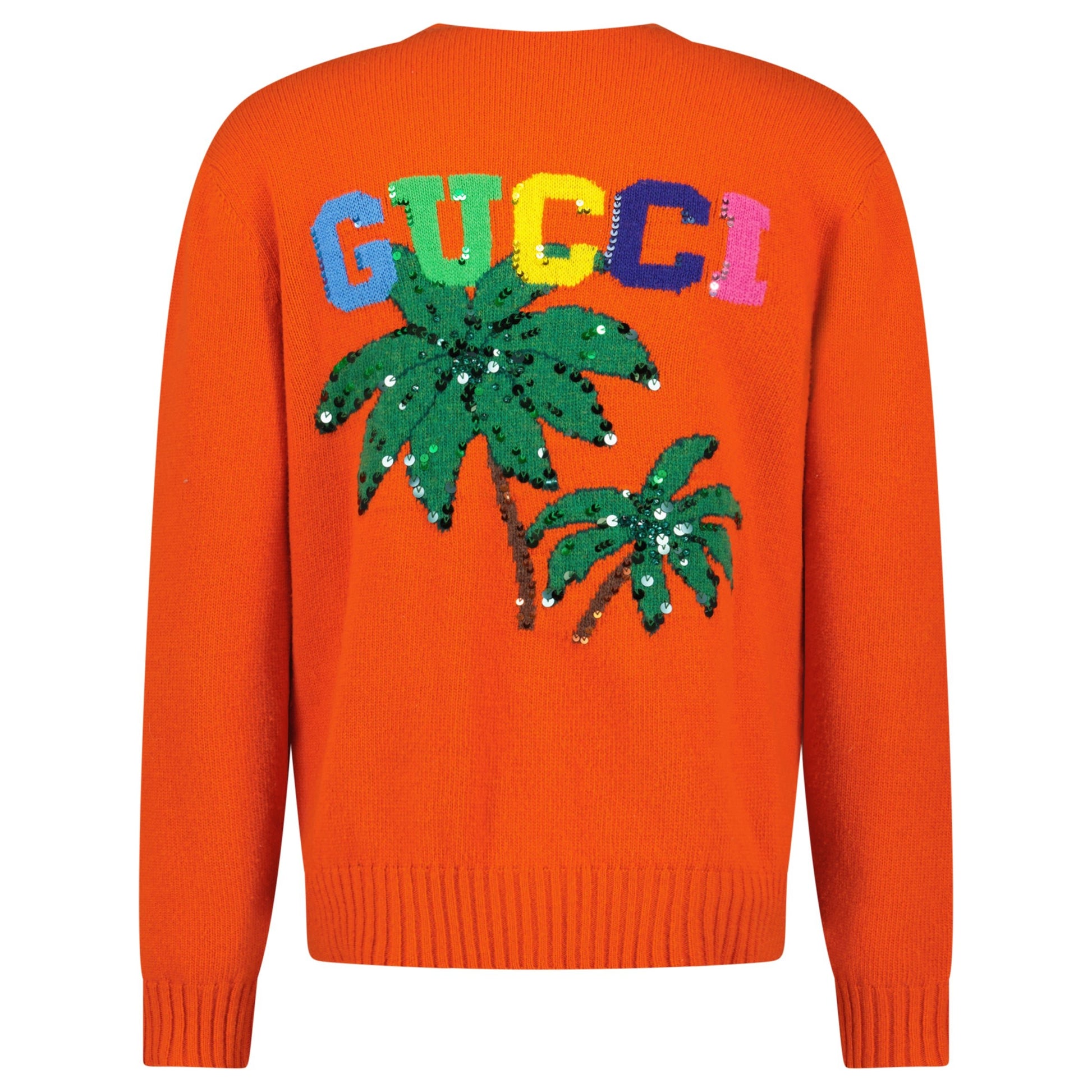 GUCCI GG KNITTED ORANGE CARDIGAN - MEDIUM - Affluent ArchivesUsed HIGH END DESIGNER CLOTHING
