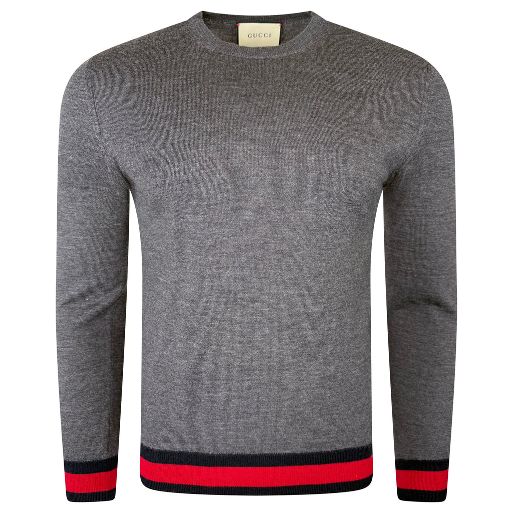 GUCCI GREY KNITTED CARDIGAN - MEDIUM - Affluent ArchivesUsed HIGH END DESIGNER CLOTHING