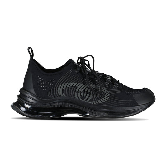 GUCCI LOGO ACTIVE TRAINER BLACK - 9 (43) - Affluent ArchivesUsed HIGH END DESIGNER CLOTHING