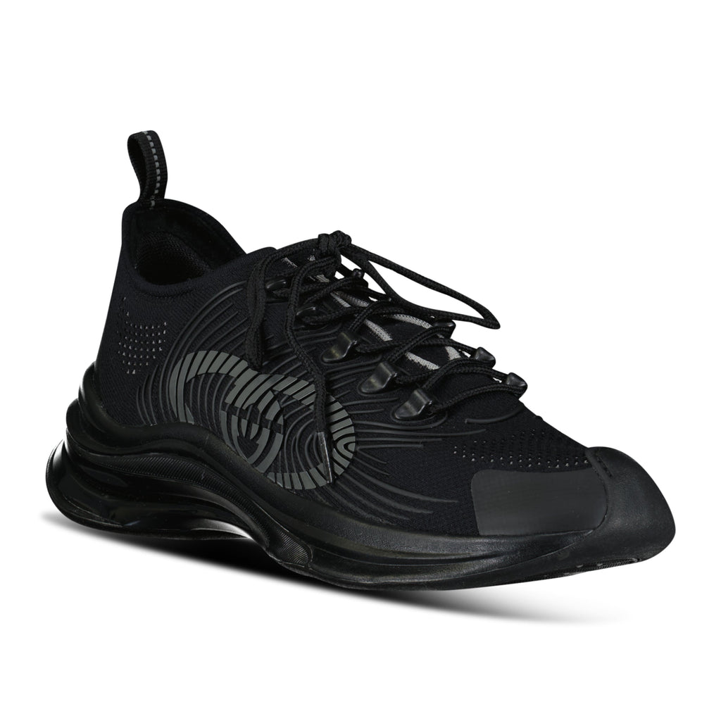 GUCCI LOGO ACTIVE TRAINER BLACK - 9 (43) - Affluent ArchivesUsed HIGH END DESIGNER CLOTHING