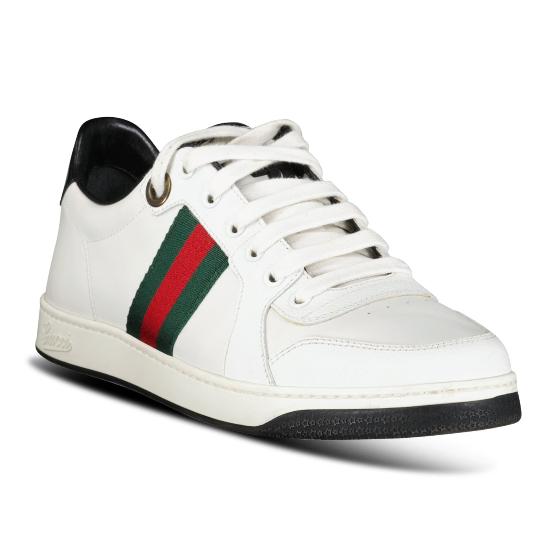 GUCCI WHITE LOW SNEAKER - UK 6 (Fit 7) - Affluent ArchivesUsed HIGH END DESIGNER CLOTHING