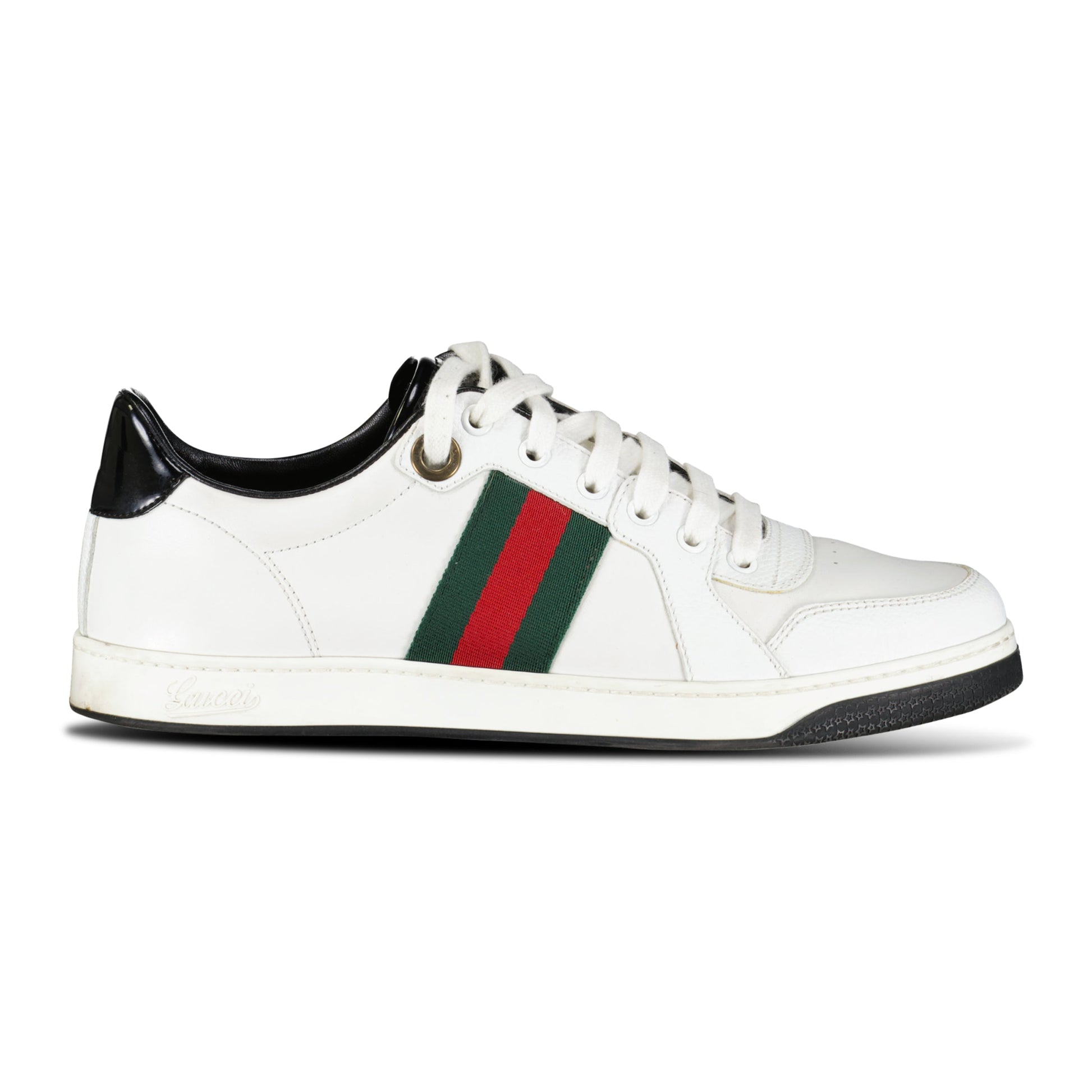 GUCCI WHITE LOW SNEAKER - UK 6 (Fit 7) - Affluent ArchivesUsed HIGH END DESIGNER CLOTHING