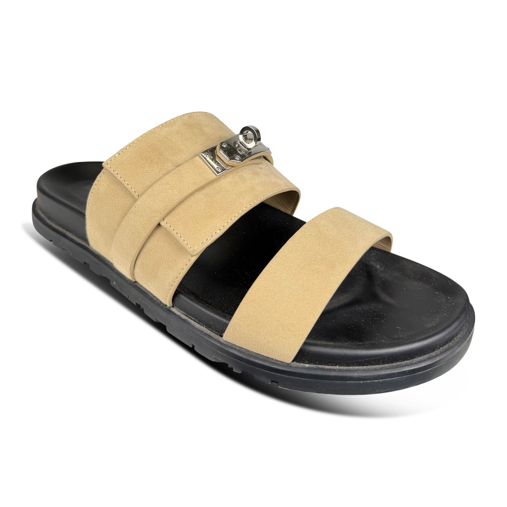 HERMES BEIGE JACKSON SANDAL - UK 9 (Fits 10) | PRE OWNED - Affluent ArchivesUsed HIGH END DESIGNER CLOTHING