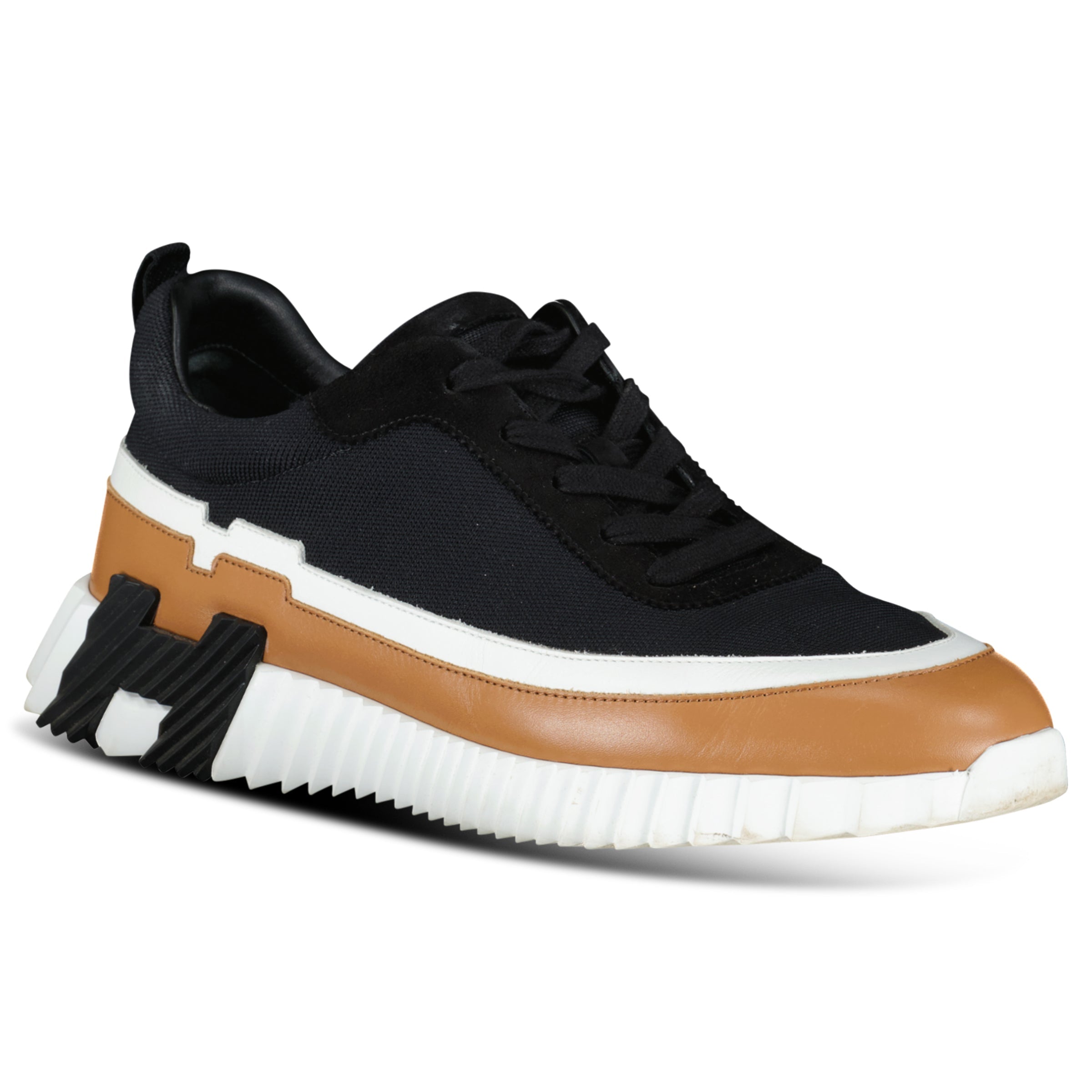 HERMES BOUNCING BLACK / BEIGE - UK 6 (Fits 7) | PRE OWNED - Affluent ArchivesUsed HIGH END DESIGNER CLOTHING