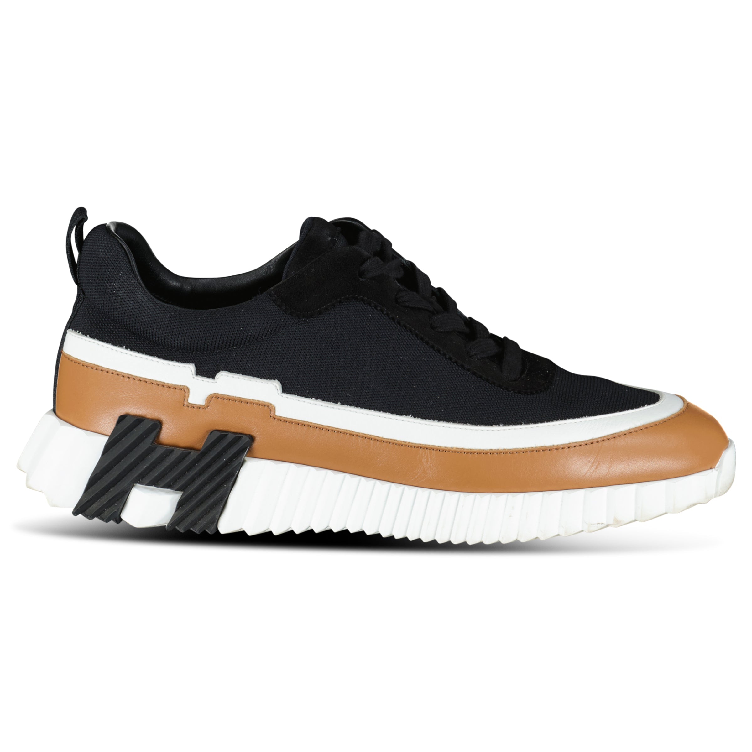 HERMES BOUNCING BLACK / BEIGE - UK 6 (Fits 7) | PRE OWNED - Affluent ArchivesUsed HIGH END DESIGNER CLOTHING