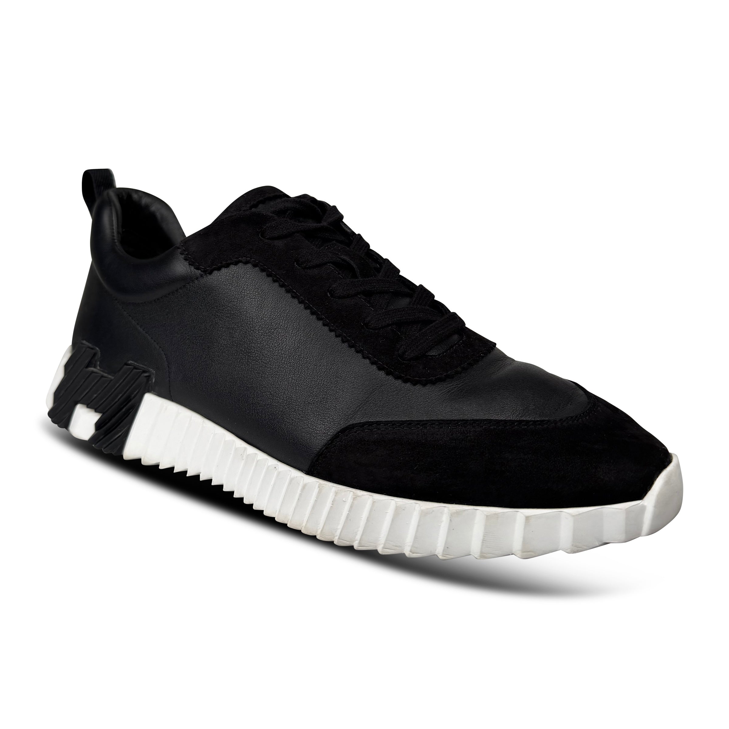 HERMES BOUNCING BLACK / WHITE TRAINER - UK 10.5 (Fits 11) - Affluent ArchivesUsed HIGH END DESIGNER CLOTHING