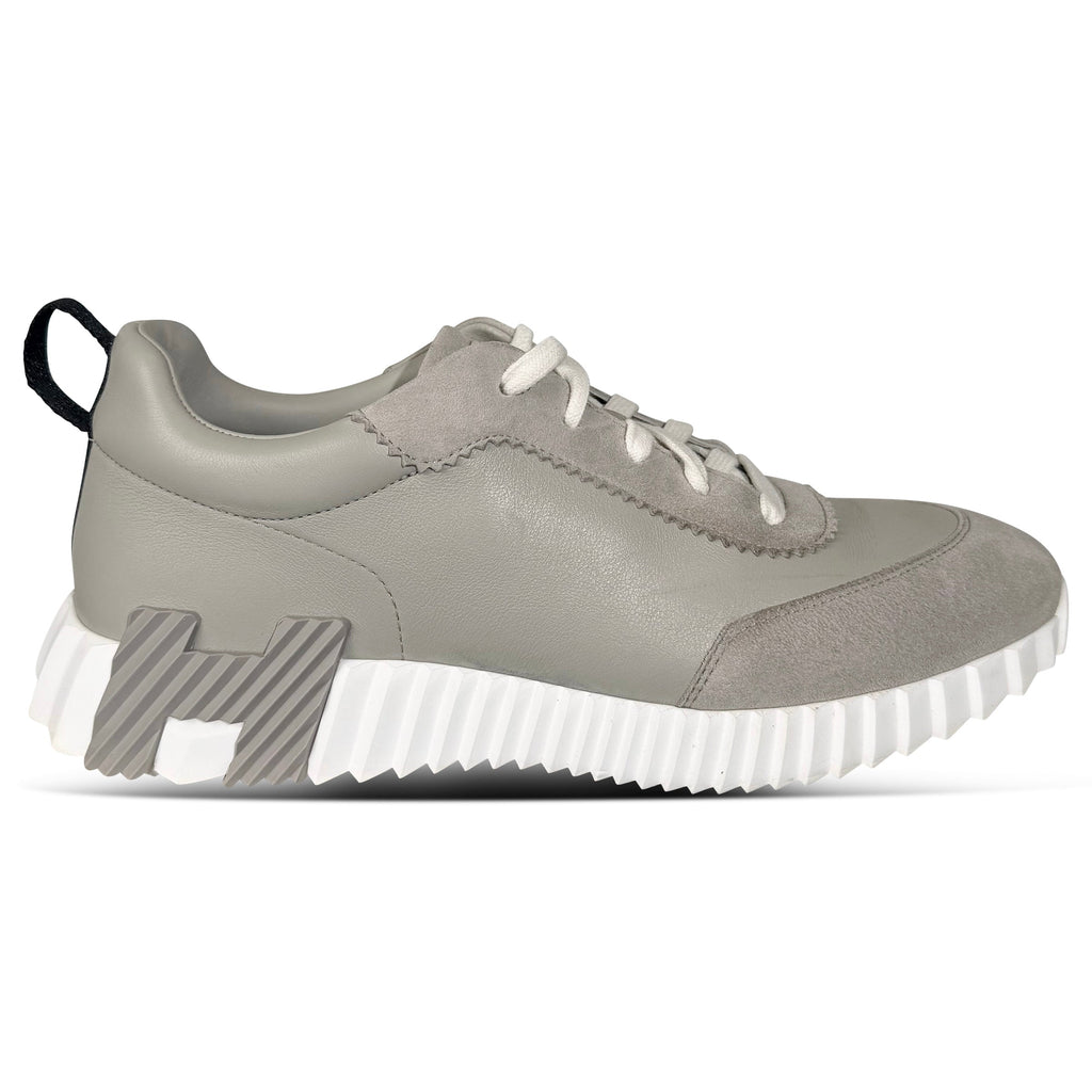 HERMES BOUNCING GREY LEATHER / SUEDE TRAINER - UK 6.5 (Fits 7) | PRE OWNED - Affluent ArchivesUsed HIGH END DESIGNER CLOTHING