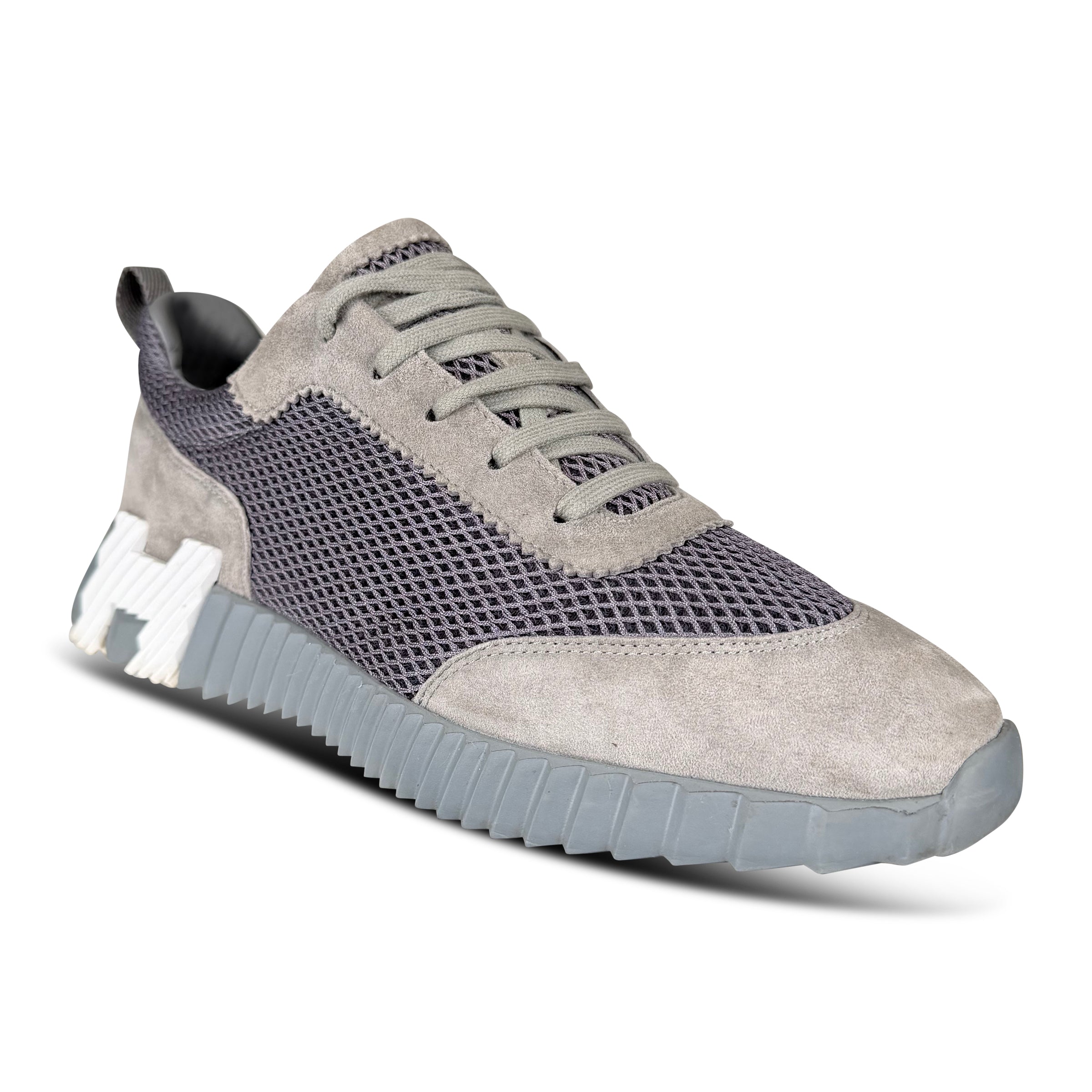 HERMES BOUNCING GREY TRAINER - UK 6 (Fits 6.5) - Affluent ArchivesUsed HIGH END DESIGNER CLOTHING