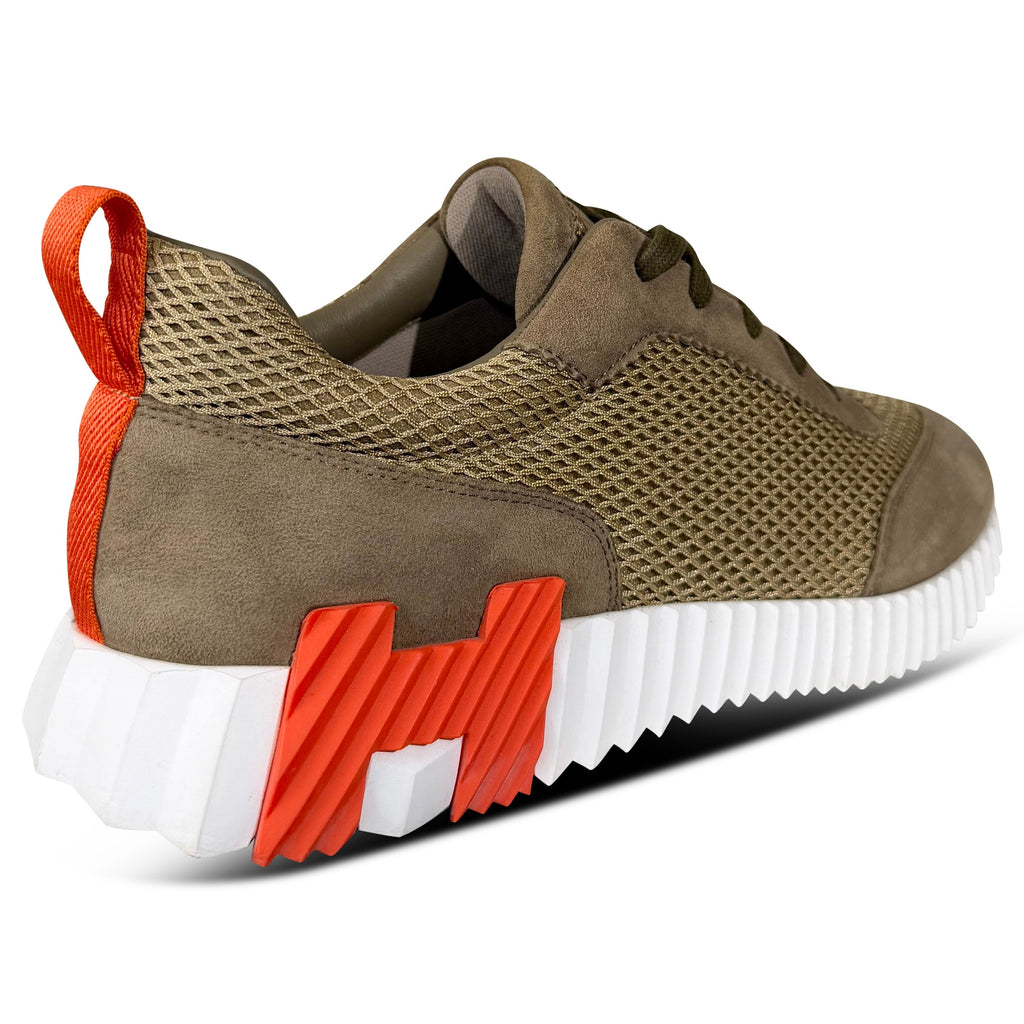 HERMES BOUNCING KHAKI TRAINER - UK 8 (Fits 8.5) | PRE OWNED - Affluent ArchivesUsed HIGH END DESIGNER CLOTHING