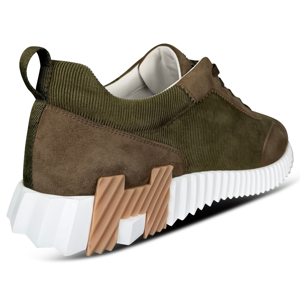 HERMES BOUNCING KHAKI TRAINER - UK 9 (Fits 9.5) | PRE OWNED - Affluent ArchivesUsed HIGH END DESIGNER CLOTHING
