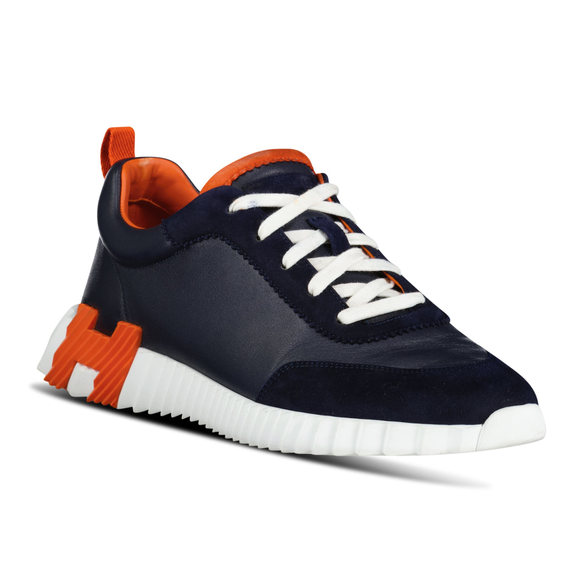 HERMES BOUNCING NAVY/ORANGE - UK 8.5 (42.5) - Affluent ArchivesUsed HIGH END DESIGNER CLOTHING