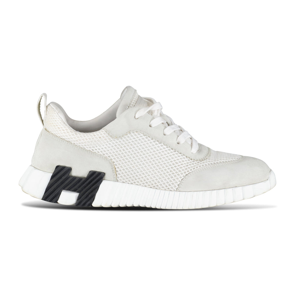 HERMES BOUNCING SNEAKER WHITE - UK 6.5 (Fits 7) - Affluent ArchivesUsed HIGH END DESIGNER CLOTHING