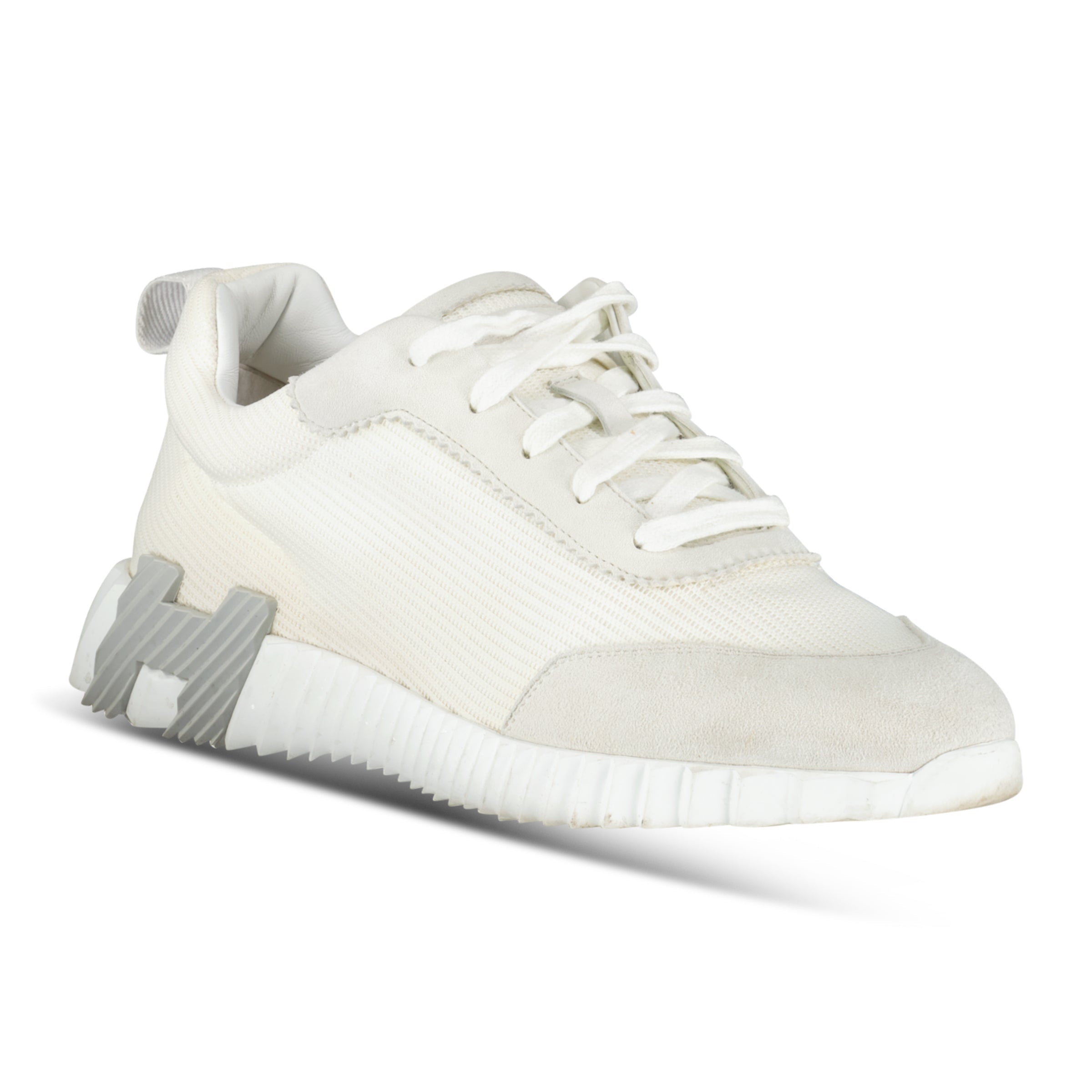 HERMES BOUNCING SNEAKER WHITE - UK 7 (FIt 7.5) - Affluent ArchivesUsed HIGH END DESIGNER CLOTHING