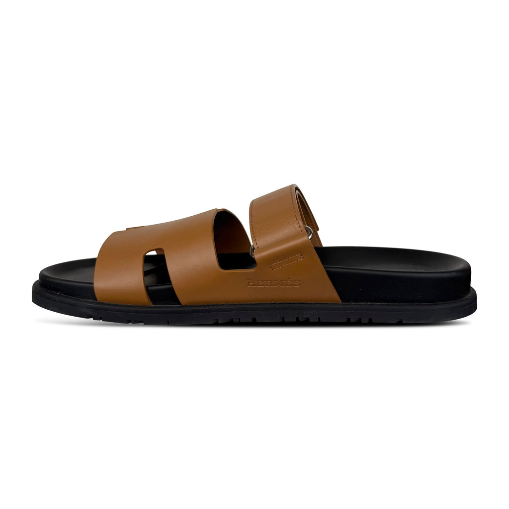 HERMES CHYPRE SANDALS TAN - UK 12 (Fits 11 | PRE OWNED - Affluent ArchivesUsed HIGH END DESIGNER CLOTHING