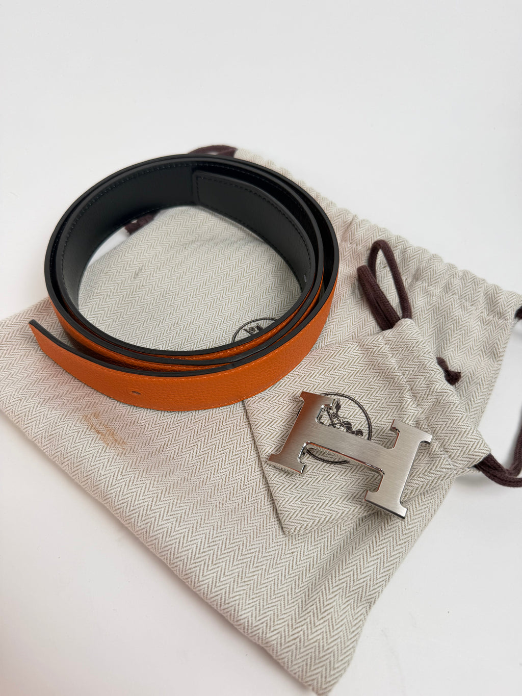 HERMES CONSTANCE BELT ORANGE - SIZE 90 (32W) | NEW - Affluent ArchivesUsed HIGH END DESIGNER CLOTHING