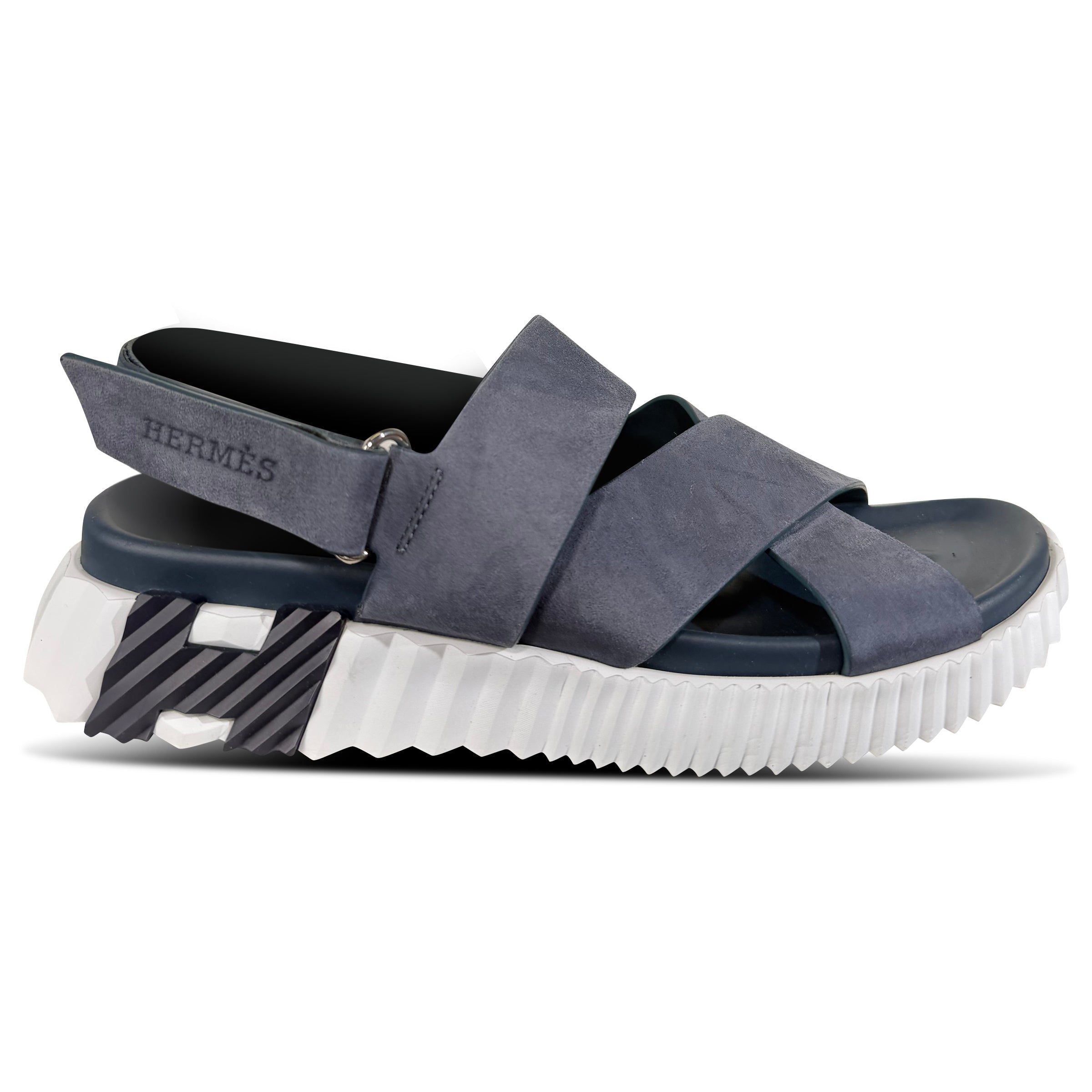 HERMES ELECTRIC SANDAL LIGHT BLUE SUEDE - UK 7 (41) | PRE OWNED - Affluent ArchivesUsed HIGH END DESIGNER CLOTHING