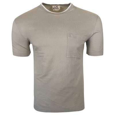 HERMES GREY POCKET H T SHIRT - MEDIUM | PRE OWNED - Affluent ArchivesUsed HIGH END DESIGNER CLOTHING