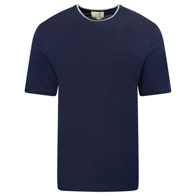 HERMES NAVY H POCKET T SHIRT - XL | PRE OWNED - Affluent ArchivesUsed HIGH END DESIGNER CLOTHING
