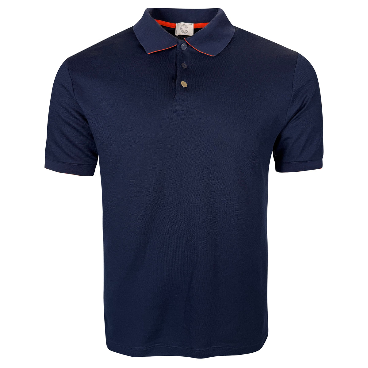 HERMES NAVY / ORANGE POLO - XL (Fits Medium) | PRE OWNED - Affluent ArchivesUsed HIGH END DESIGNER CLOTHING